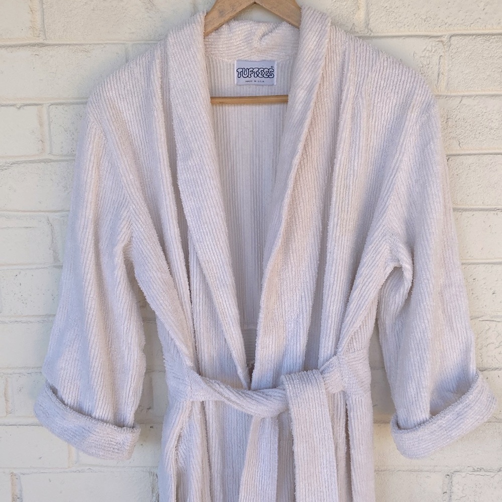 Tuftees Vintage Terrycloth Ribbed Robe